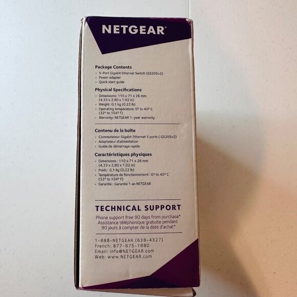 Netgear 5-Port Gigabit Ethernet Switch Plug & Play Home & Office Networking - Picture 15 of 16